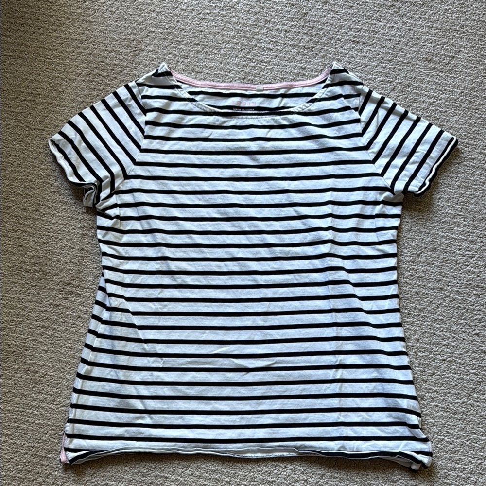 Biden Striped Black and White Women's Top
